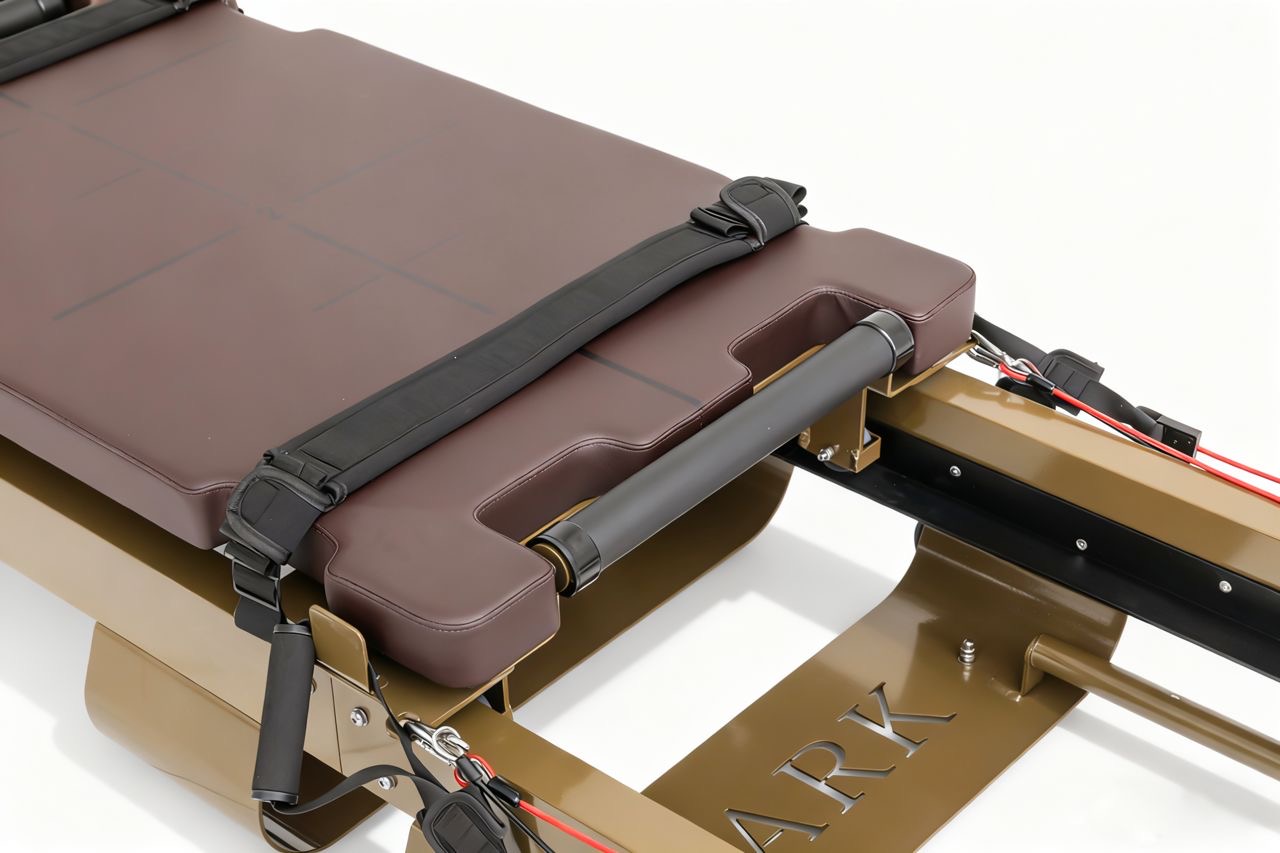 Close-up of The Park Anywhere machine platform and straps