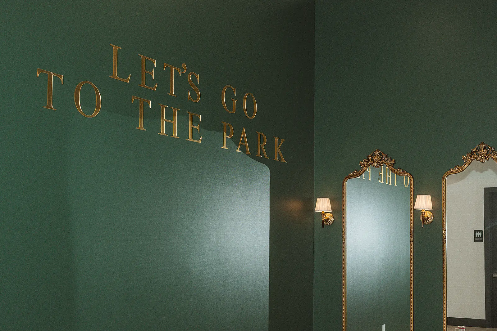 Let's Go To The Park signage